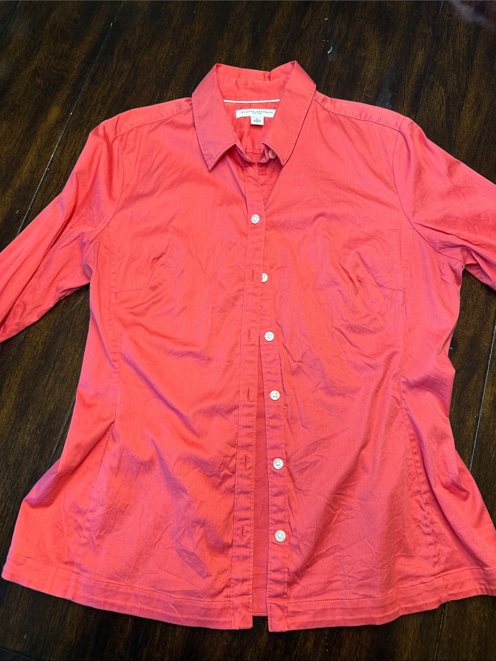 Banana Republic Coral Red Button-Down Shirt